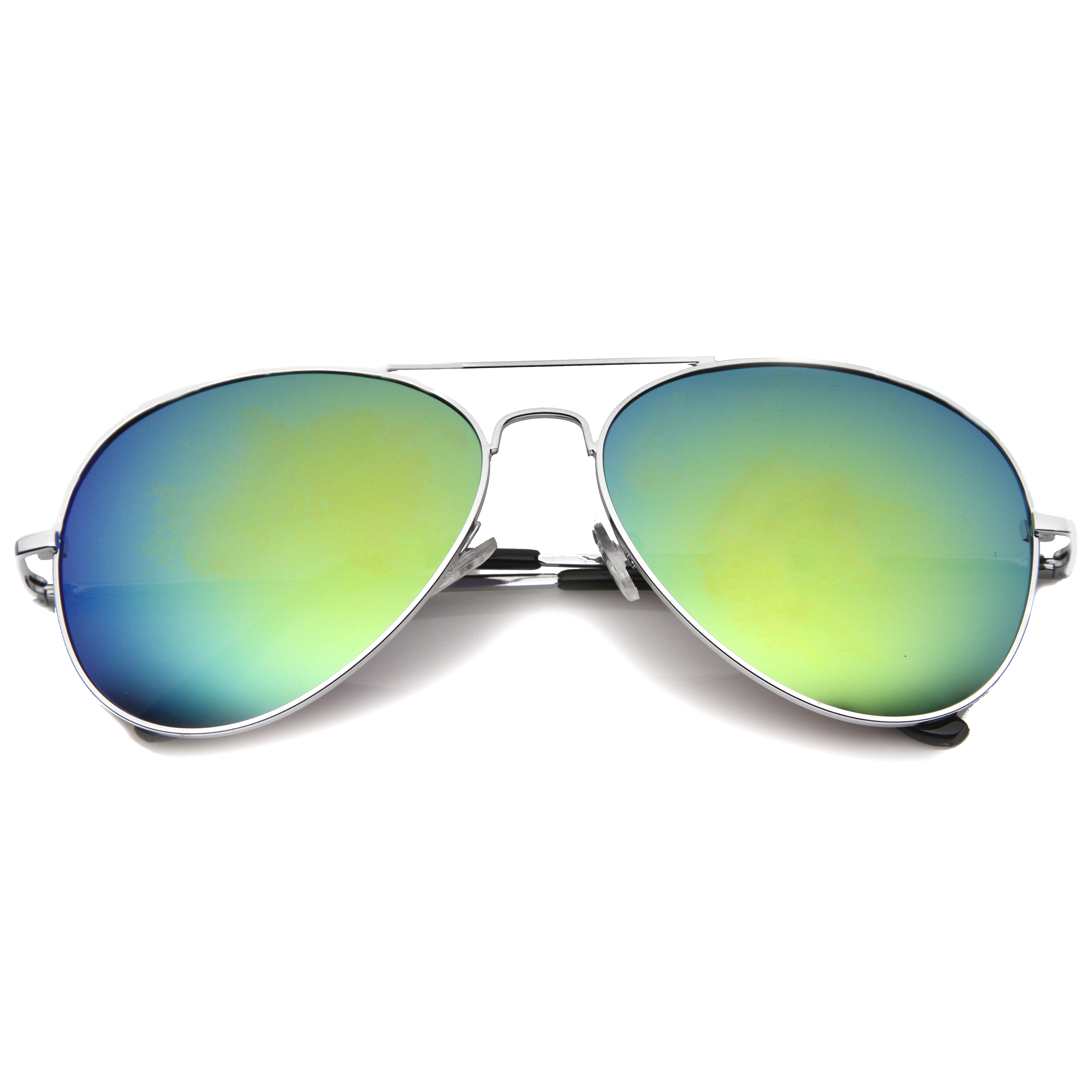 sunglassLA Color Revo Tint Mirror Metal Aviator Sunglasses